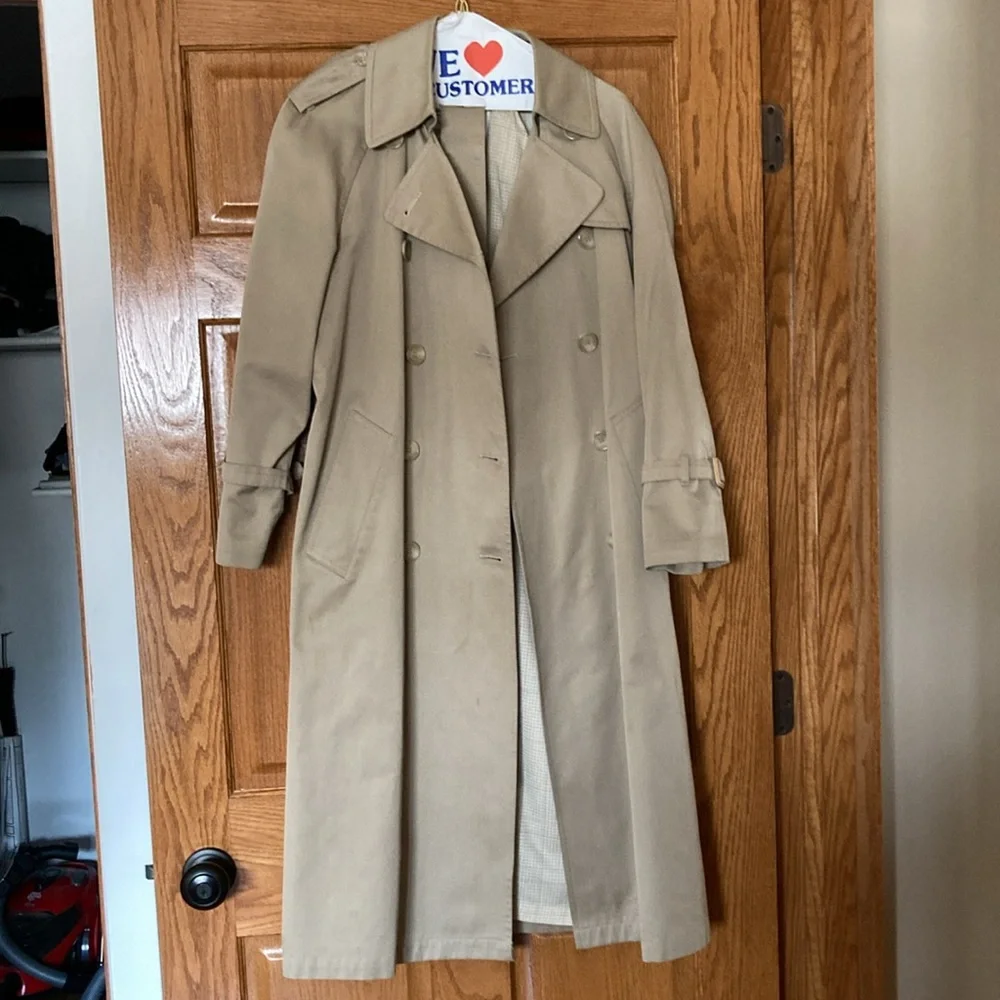 London Fog trench coat.